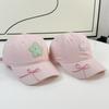 Embroidered Love Girl Baseball Cap Casual and Versatile Cute Face Showing Small Soft Top Baseball Cap Curved Brim
