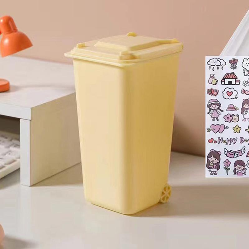 Мини настольный мусорный бак 4 цвета ящик для хранения мусора гостиная журнальный столик крышка