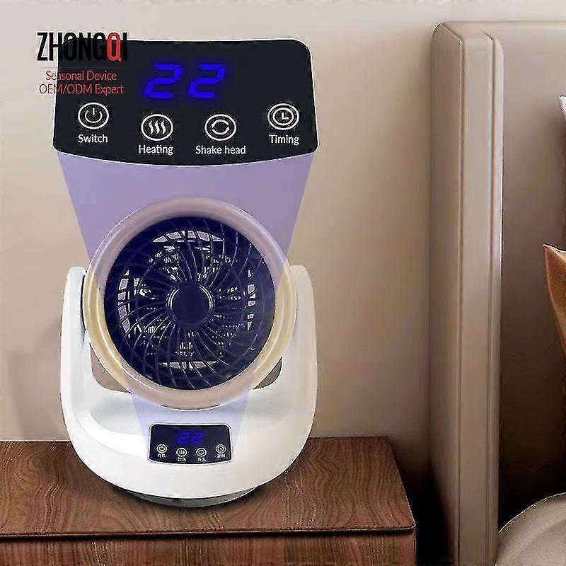 2 In 1 Warmer Portable Ceramic Electric Cooler Mini Space Heater Desktop Fan Heater With Thermostat