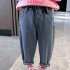 Children Cartoon Rabbit Jeans Thin Girls Loose Pocket Denim Pants Kids Fashion Casual Trousers