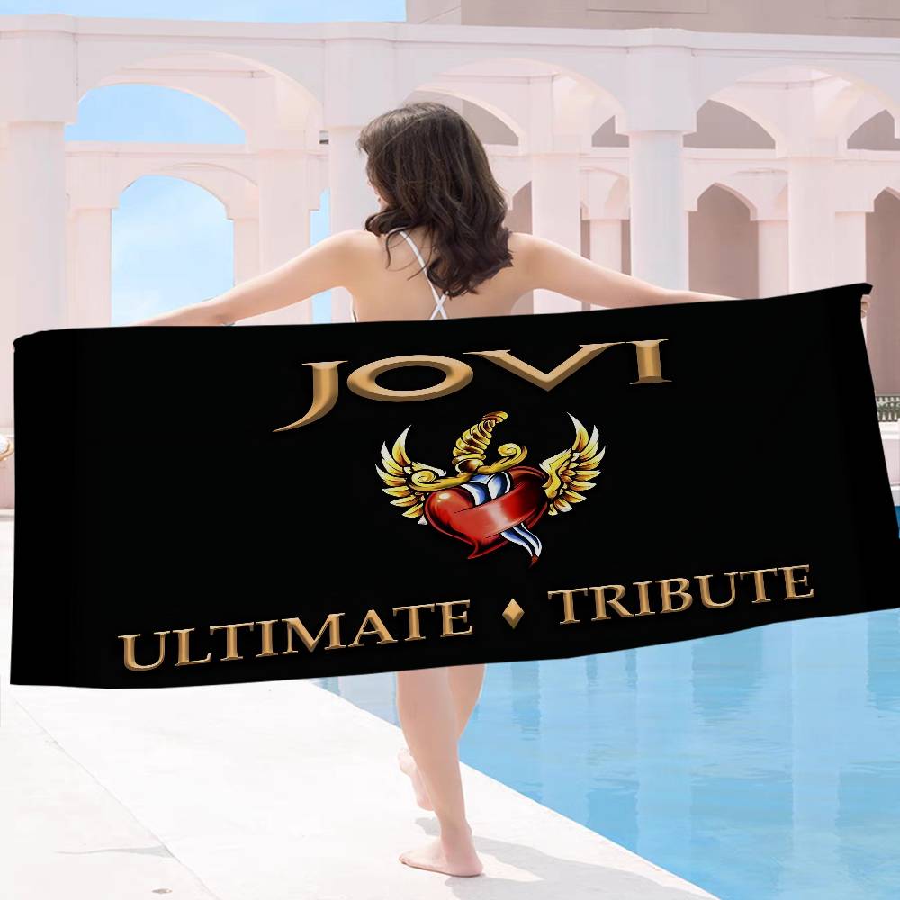 B-Bon J-Jovi Микрофибровое одеяло Быстросохнущие пляжные полотенца Большой размер с принтом Супервпитывающее полотенце-одеяло для бассейна