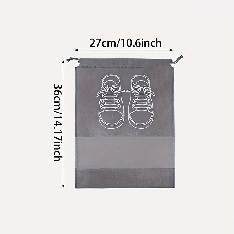 10pcs Ultra-Lightweight Waterproof Transparent Non-Woven Shoe Storage Bags for Travel & Home Organization