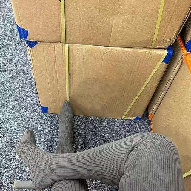 Autumn High Heels Shoes Female Thin Heel Ankle Women Boots Women Sock Boots Sexy Knitting Stretch Boots