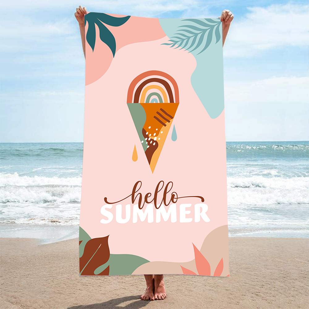 Locomotive Enthusiasts Sports Towels Quick-drying Double-sided Velvet Beach Towels Printed Bath Towels