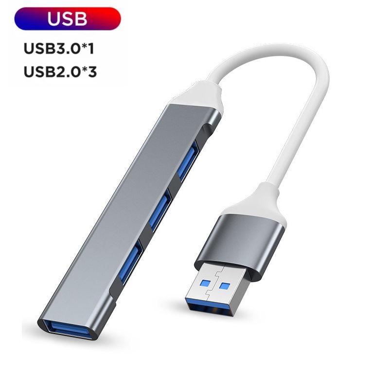 USB-A 3.0/2.0 концентратор на Type C 5 Гбит/с высокоскоростная передача данных OTG адаптер кабель для мобильного телефона MacBook ПК ноутбук разветвитель 4 порта