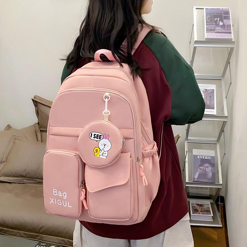 Five-Piece Backpack Set Student Schoolbag Waterproof Backpack Women's Nylon Backpack