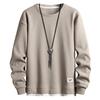 [EASTEMPO] Men's Trainer Spring Long Sleeve Fashionable Relaxing Plain Color Casual Large Size (JP, Alphabet, 2XL, Khaki)