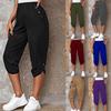 Женские укороченные брюки три четверти, летние капри длиной 3/4