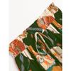 A-line Skirt, Pleated Skirt, Floral Print, Elastic Waist, Midi Skirt
