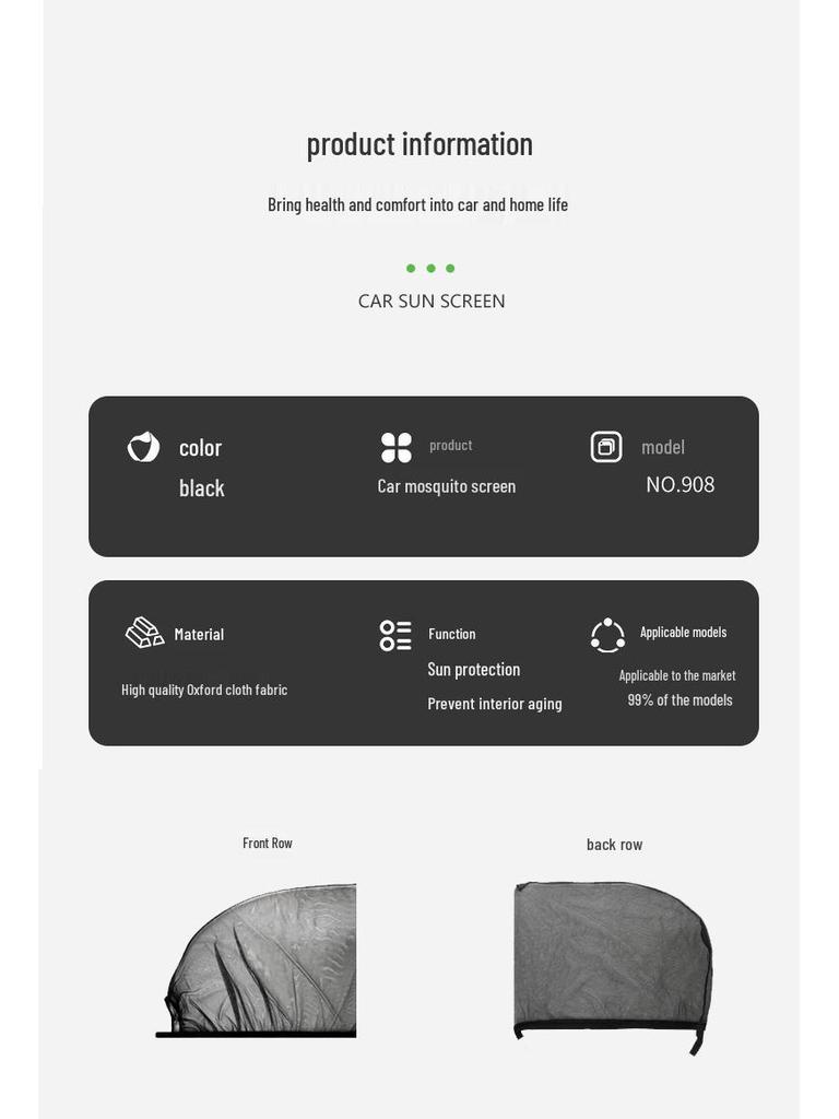 Car Sunshades for BYD F0, Yuan, Qin Pro, Song Pro, M6 Curtains