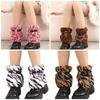 Women Furs Leg Warmer Party Costumes Winter Furry Long Boot Cuffs Fuzzy Shoe Cover Holiday Festival Performances Play