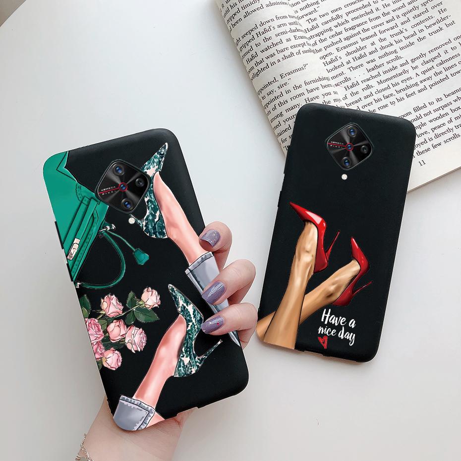 For Vivo S1 Pro Case 1920 For Vivo V17 Russia V1945A V 17 Pro 1909 Back Painted Silicone Shockproof Cover Soft Phone Bumper Case