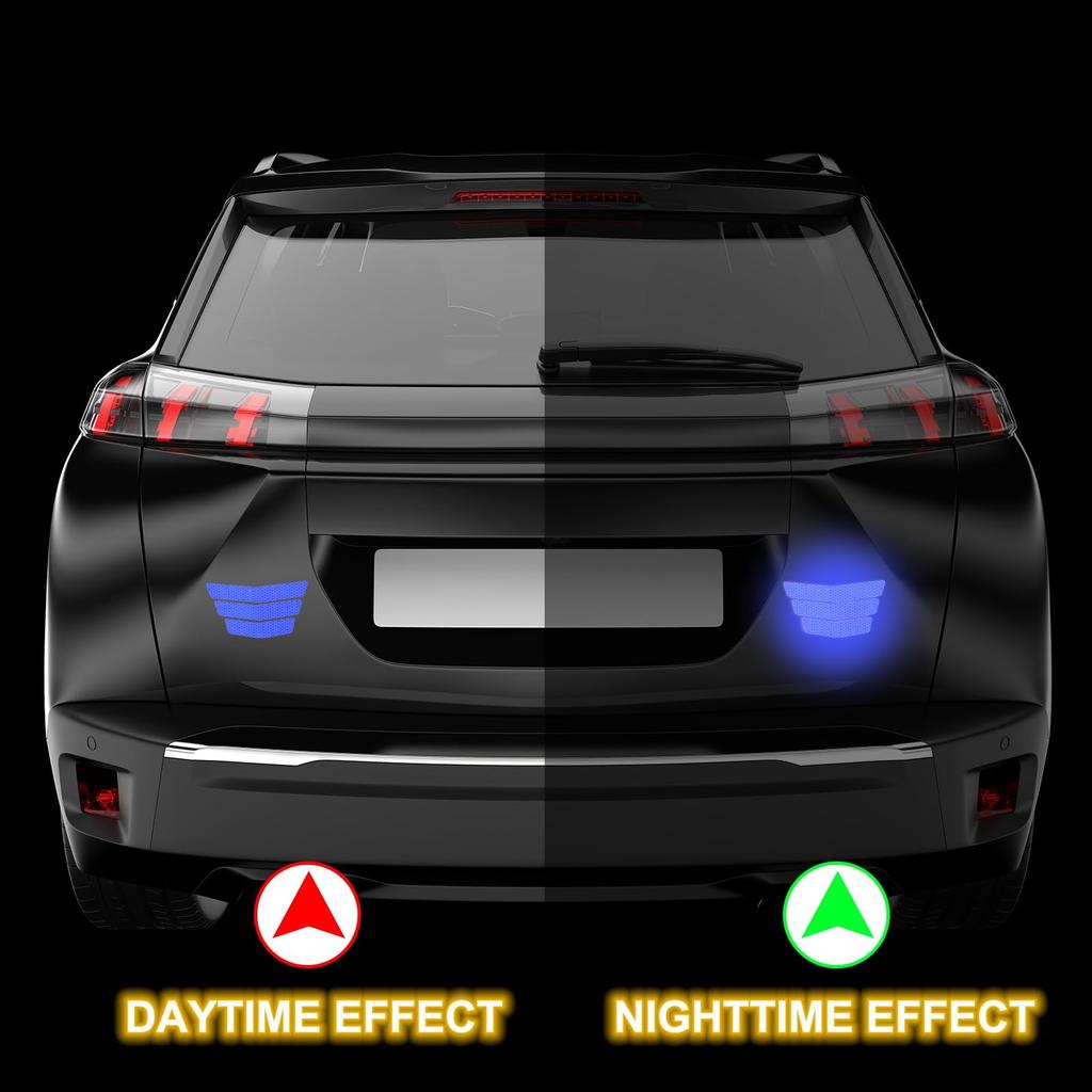 PATIKIL 2 набора светоотражающих полос Ночная высокая видимость Светоотражающая наклейка Водонепроницаемая Предупреждение о безопасности