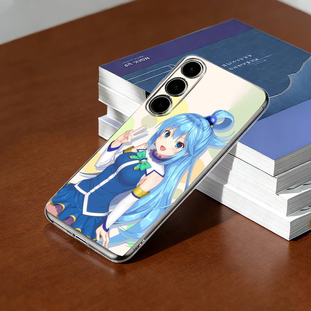 A-Aqua Аниме KonoSuba S-S Чехол для телефона Прозрачный Силиконовый Мягкий Для SamsungA10,12,20,21S,30,31,40,50,51,52,70,71