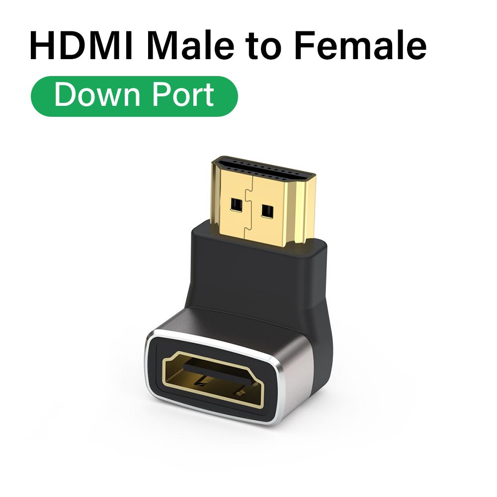 HDMI адаптер 90 градусов прямой угол HDTV 2.1 8K@60 Гц мужчина к женскому кабелю конвертер HDMI удлинитель разъем для ноутбука Prjecto