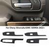 Black Wood Interior Steering Center Console Cover Trim For Chevy Silverado +