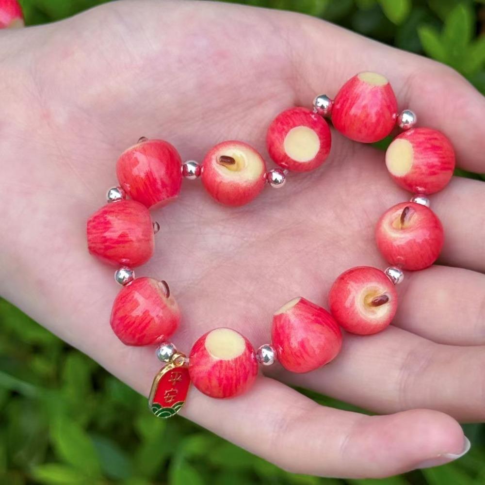 Simulation Fruit Beaded Bracelet Retro Fun Summer Colorful Bracelet Beach Vacation