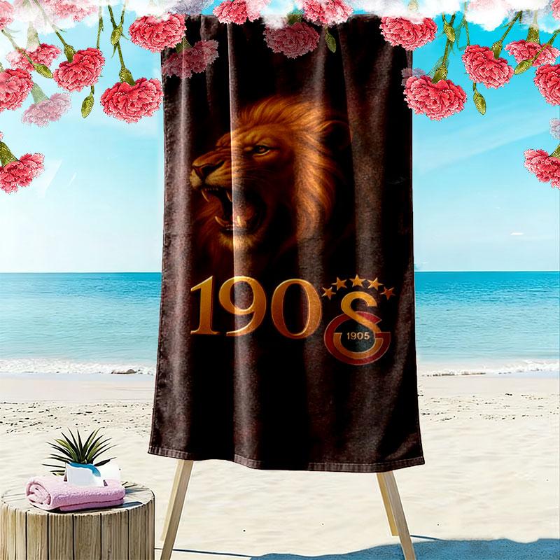 Пляжное полотенце Galatasaray S Print, Большое мягкое быстросохнущее полотенце для пляжа, кемпинга, плавания