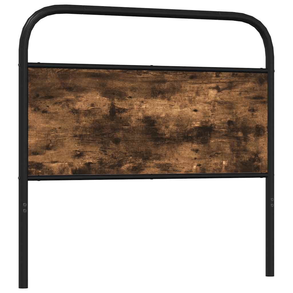 Replacement Headboard Smoked Oak 120 cm Steel and Wood Based Material