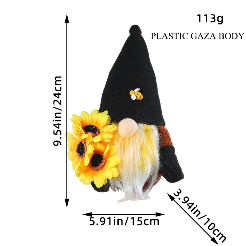 2024 New Bee Festival Faceless Doll Dwarf Cute Sunflower Bee Goblin Autumn Doll Ornament