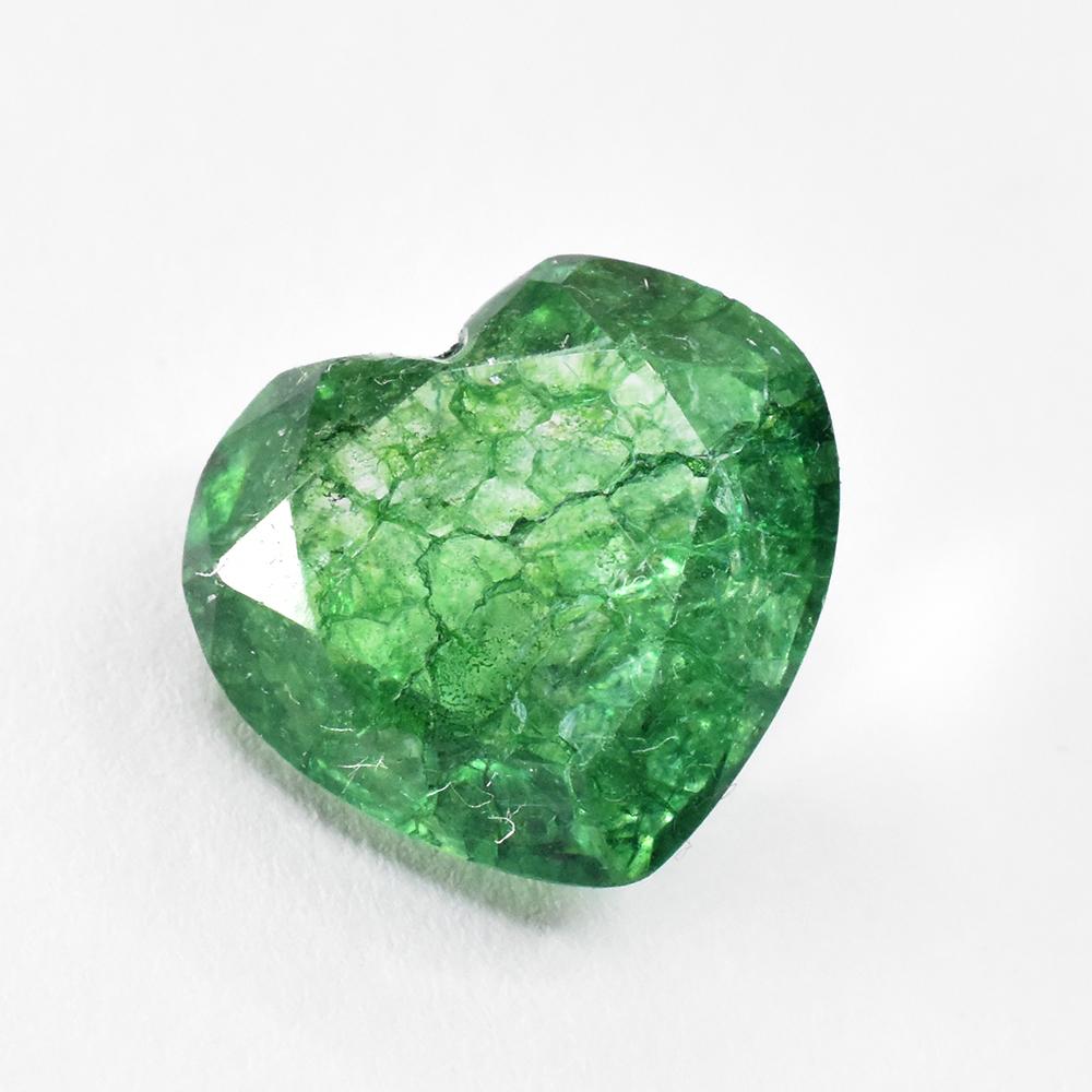 9.95 Ct Heart Cut Natural Colombian Green Emerald Loose Gemstone