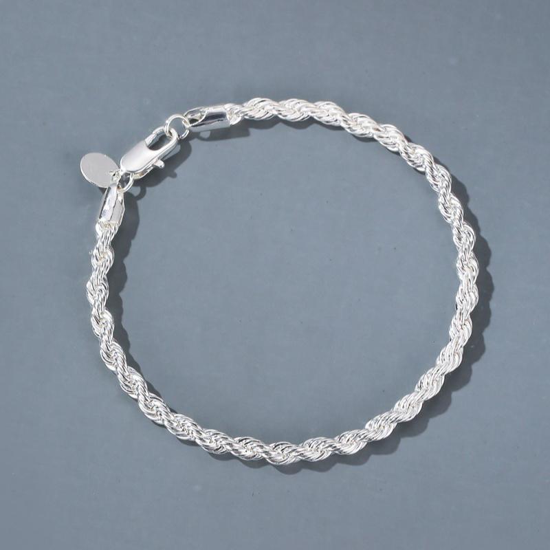 925 Silver 3MM Snake Chain Bracelet For Women Men Unisex Simple Charm Jewelry Gift Wedding Party Fashion