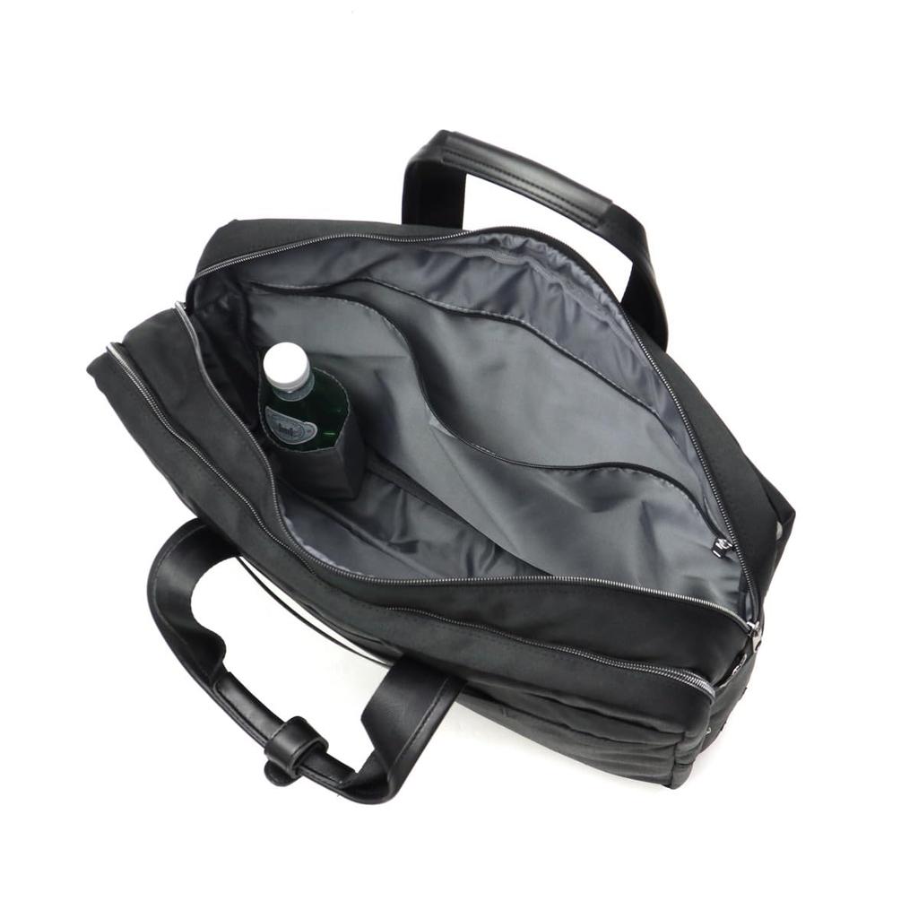 Деловая сумка для мужчин, совместима с ПК 14 дюймов, съемный плечевой ремень, черный [World Traveler] "Althea" A3, место для хранения, возможна настройка, легкий,