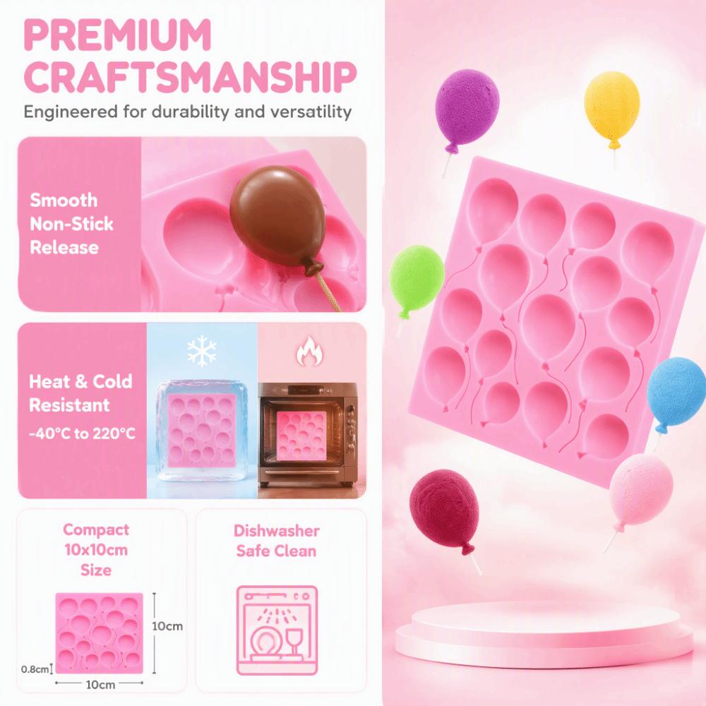 Air Balloon Silicone Cake Mold Pink Color Silicone Baking Mold DIY Fondant Decorating
