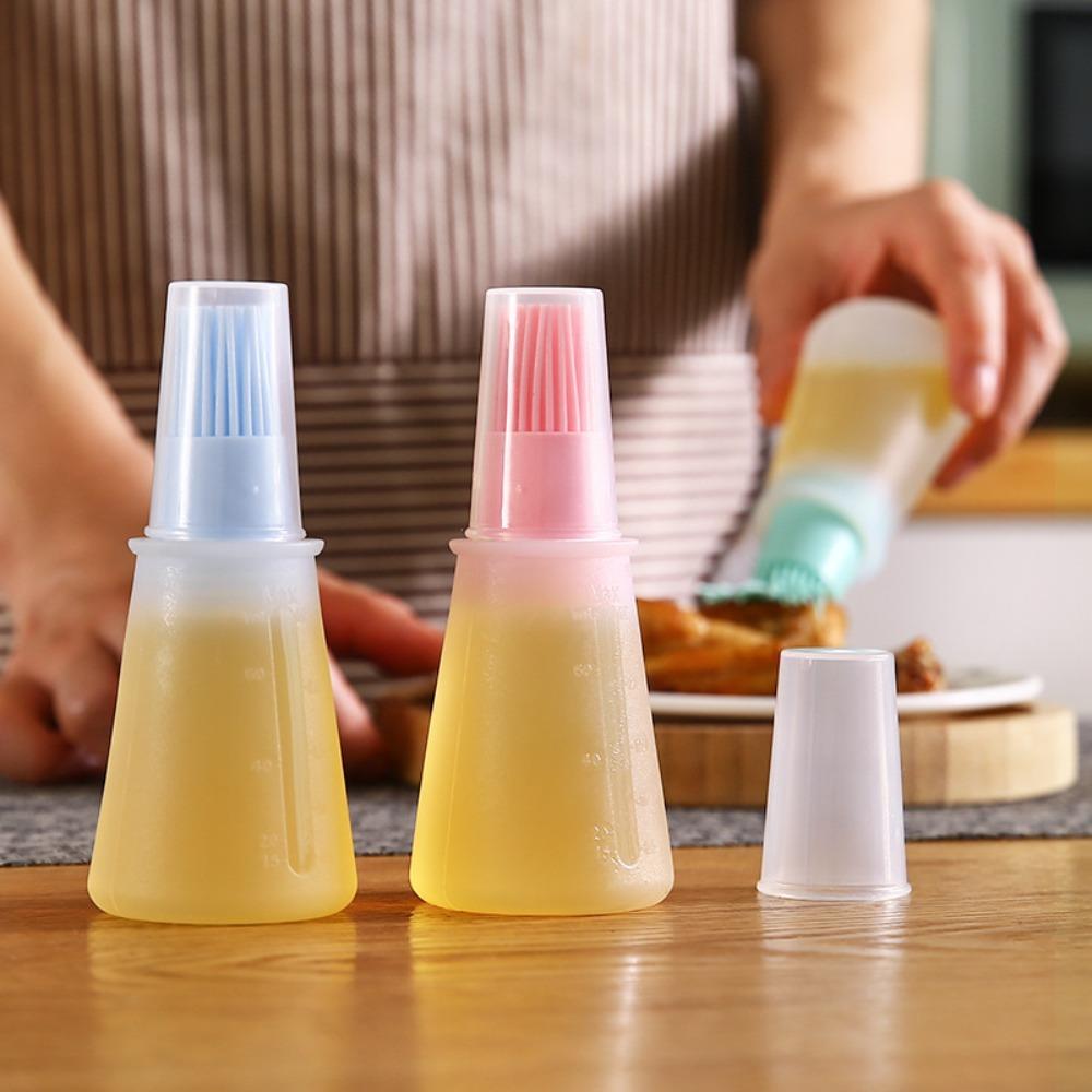 Non-Toxic Squeeze Oil Bottle Silicone BBQ Cooking Tool NEW Oil Dispenser  Kitchen