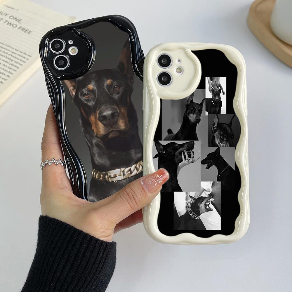 LZ14 Dog Doberman Animal Art Прозрачные мягкие волнистые чехлы для телефонов для Xiaomi 11 Lite Redmi Note13 12 8 Pro 9 12C A3 Infinix Smart 8 Tecno Защитная задняя крышка