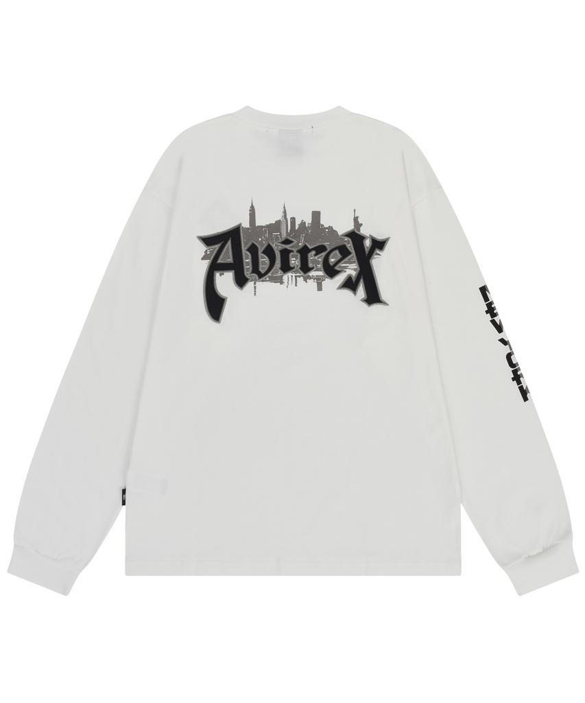 Вышитая футболка с длинным рукавом Abilegseu Avirex Nyc / 7835230023 Белый