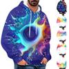 Men's Loose Printed Hooded Sweatshirt Men's Casual Fashion Sports Sweatshirt