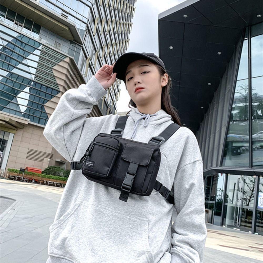 Мужская сумка-жилет большой вместимости из ткани Оксфорд, мессенджер через плечо, унисекс