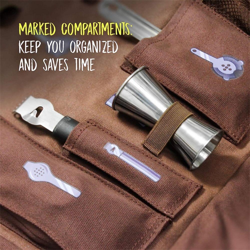 Blender Professional Bartender Kit Travel Bag Bar Tool Bag 25-Piece Mixology Set  Home Bar