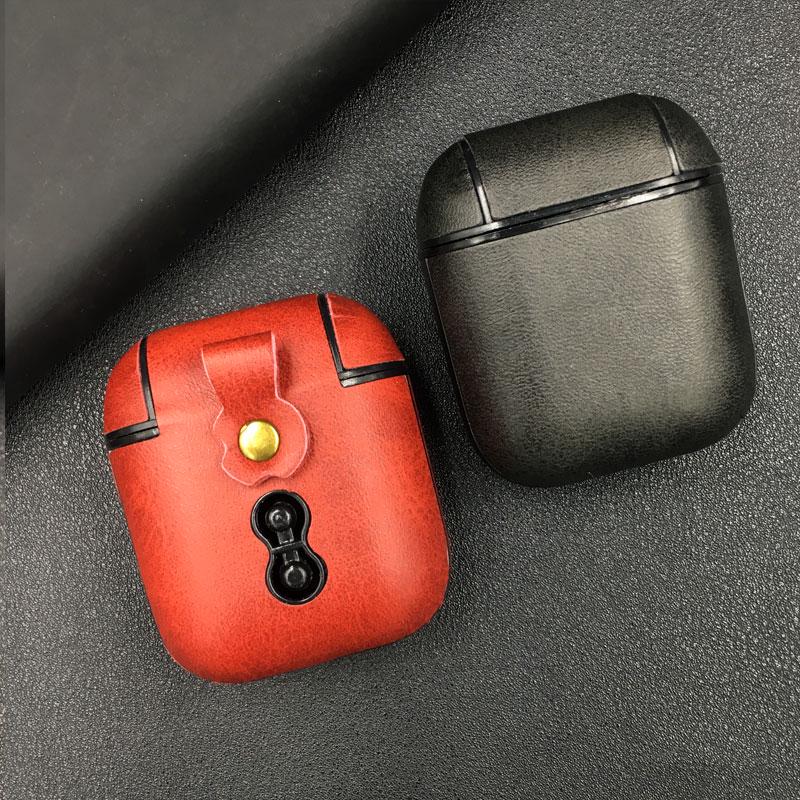 Чехол из искусственной кожи для Airpods 1 2, чехол для гарнитуры AirPods2, защитный чехол для гарнитуры, аксессуары