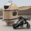 Magnesium Alloy Pet Stroller Ultra Lightweight Foldable Dog Cat Carrier Portable Travel Pushchair for Teddy Outdoor Walking Cart