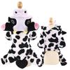 Autumn and Winter Dog Coral Fleece Cat Clothes, Pet Clothes, Cow Cat Transformed Into Cartoon Medium-sized Dog Supplies