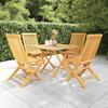 VidaXL Garden Lounge 5 Pcs Dining Set Outdoor Patio Dining Furniture Table and Chairs Wood of 3059583
