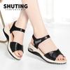 Summer New Women Comfy Roman Wedge Sandals Beach Shoes Retro Fashion Comfort Breathable Soft Leather For Mom Leisure