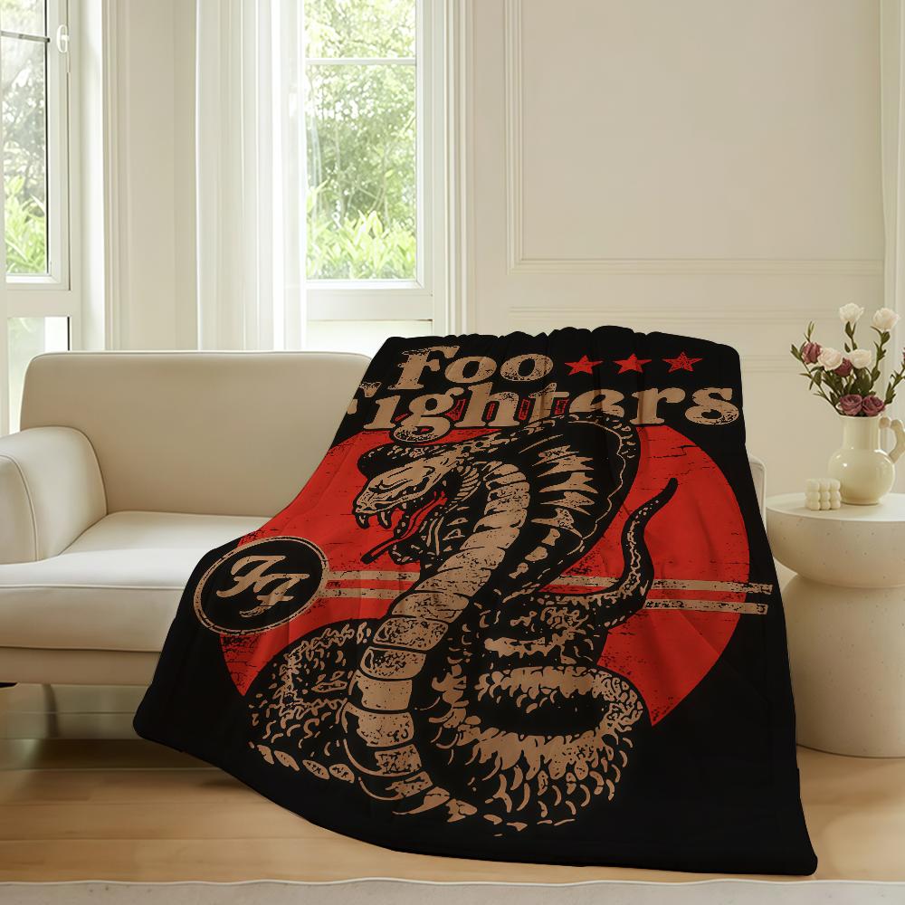 Rock band F-Foo F-Fighters Blanket For Sofa Office Bed Plane Travel Sleep Read Relax Camping Soft And Warm