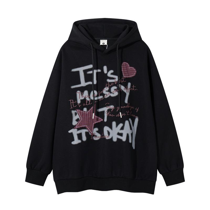 Unisex Casual Hoodie Long Sleeve Loose Sweatshirt Men Women Daily Wear Pullover Hooded Top