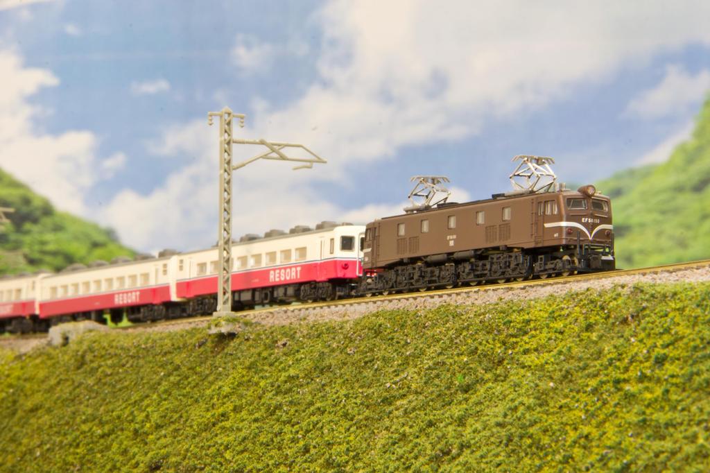 Rokuhan Z gauge EF58 type 150 small window brown model railway electric locomotive T039-2