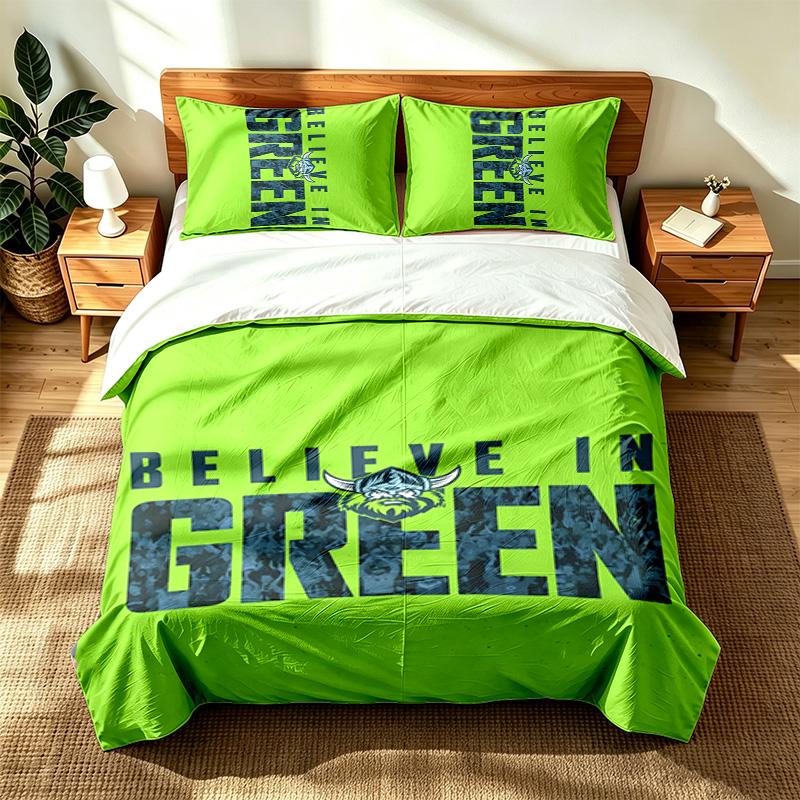 Canberra Raiders (23) 3pc set suitable for master bedrooms soft and comfortable an ideal gift for family and friends Includes one duvet cover and two