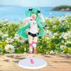 Anime Hatsune Miku Cat Ear Sitting Doll PVC Model Toy Collection Children's Perfect Gift Action Character High Quality