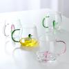 FATUBE Креативная чашка из высокоборосиликатного стекла Трехмерная форма животного/растения Однослойная чашка для кофе и молока Милая прозрачная чашка