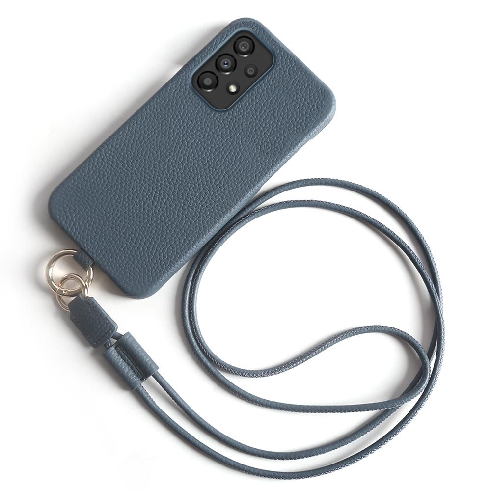 For Samsung Galaxy A33 5G Case with Lanyard Genuine Cow Leather PC Phone Back Cover