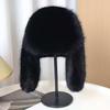 Женская зимняя корейская плюшевая шапка-ушанка - Толстая, модная, ветрозащитная, с защитой ушей, шапка-бини для катания на лыжах