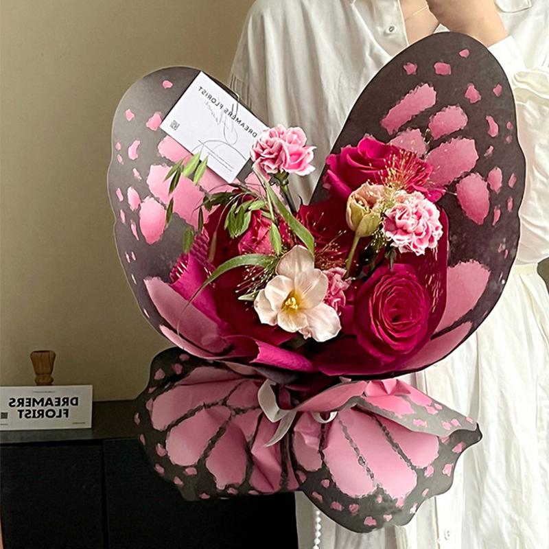 Оберточная бумага для моделирования цветов Netflix Оберточная бумага для букета с крыльями бабочки