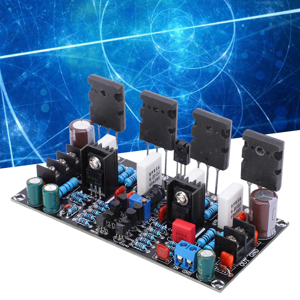 Power Amplifier Board Single Channel for Audio Components 200W 1943+5200 DC±20-90V