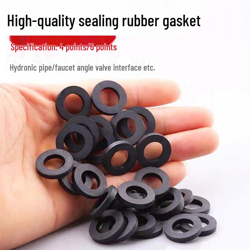 Комплект черных резиновых уплотнителей для душа: 4-точечное, 6-точечное уплотнение, сильфоновый водонепроницаемый силиконовый патрубок.